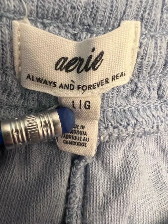 Aerie Women's Light Blue Lounge Shorts - Picture 5 of 8